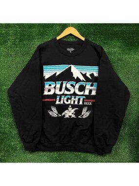 Junk Food Clothing x Busch Light Beer Oversized Crewneck Sweater Size Medium